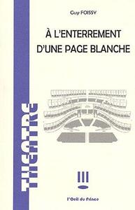 Picture of À l'enterrement d'une page blanche