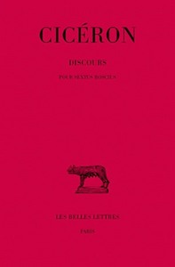 Image de Discours. Tome I, 2e partie : Pour Sextus Roscius
