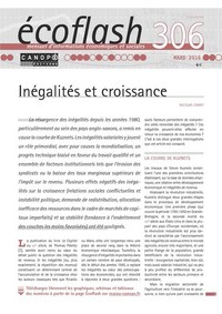 Image de ECOFLASH, N 306  MARS 2016 INEGALITES ET CROISSANCE