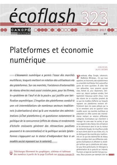 Image de ECOFLASH, N 323 - PLATEFORMES ET ECONOMIE NUMERIQUE