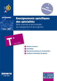 Image de Enseignements spécifiques des spécialités - série sciences et technologies du management et de la gestion