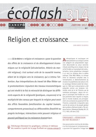 Image de ECOFLASH 314 : RELIGION ET CROISSANCE