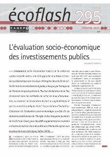 Image de ECOFLASH 295 : L'EVALUATION SOCIO-ECONOMIQUE DES INVESTISSEMENTS PUBLICS