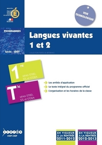 Image de Langues vivantes 1 et 2 - classe de première et terminale des séries STI2D, STL et STD2A