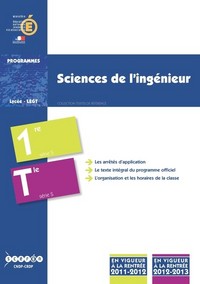Image de Sciences de l'ingénieur - classe de première et classe terminale de la série S
