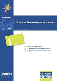 Image de Sciences économiques et sociales - classe de première de la série ES