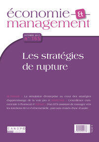 Image de ECONOMIE ET MANAGEMENT, N 165 - LES STRATEGIES DE RUPTURE