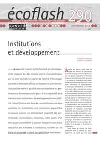 Image de ECOFLASH 290 : INSTITUTIONS ET DEVELOPPEMENT