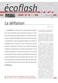 Image de ECOFLASH N 309  JUIN 2016 LA DEFLATION