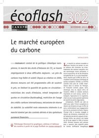 Picture of ECOFLASH N 302 NOVEMBRE 2015 LE MARCHE EUROPEEN DU CARBONE