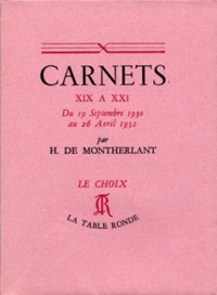 Image de Carnets XIX à XXI