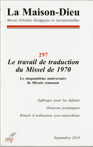 Image de LA MAISON DIEU NUMERO 297 LE TRAVAIL DE TRADUCTIONDU MISSEL DE 1970