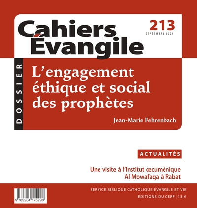 Picture of Cahiers évangile 213 - L'engagement éthique et social des prophètes