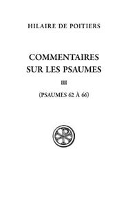 Picture of SC 603 COMMENTAIRE SUR LES PSAUMES III