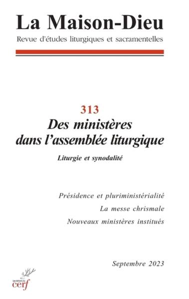 Picture of REVUE LA MAISON-DIEU - 313 DES MINISTERES DANS L'ASSEMBLEE LITURGIQUE