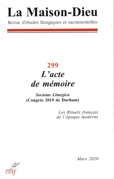 Picture of LA MAISON-DIEU - NUMERO 299 L'ACTE DE MEMOIRE