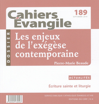 Image de CAHIER EVANGILE NUMERO 189 LES ENJEUX DE L'EXEGESECONTEMPORAIN