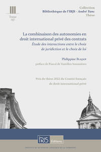 Image de La combinaison des autonomies en droit international privé des contrats