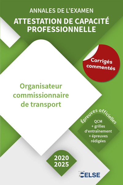 Picture of Annales de l’examen - Attestation de capacité professionnelle Commissionnaire (2020/2025)