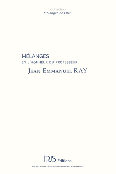 Picture of Mélanges en l'honneur du professeur Jean-Emmanuel Ray