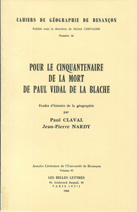 Picture of Pour le cinquantenaire de la mort de Paul Vidal de la Blache