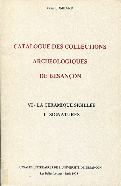 Picture of Catalogue des collections archéologiques de Besançon, VI