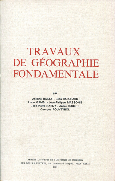Image de Travaux de géographie fondamentale