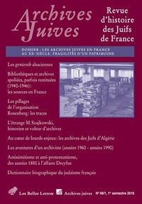 Picture of Archives Juives n° 49/1