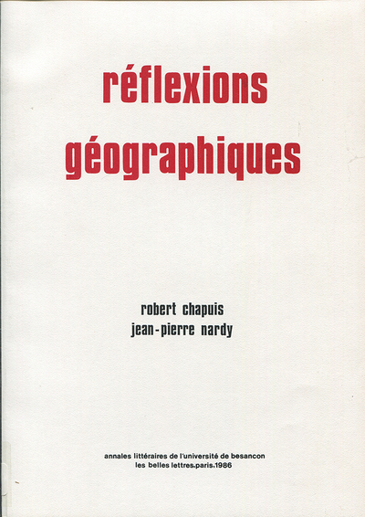 Picture of Réflexions géographiques