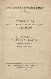 Picture of Catalogue des collections archéologiques de Besançon