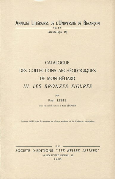 Picture of Catalogue des collections archéologiques de Montbéliard
