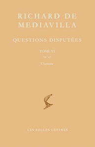 Image de Questions disputées. Tome VI: Questions 38-45. L'Homme