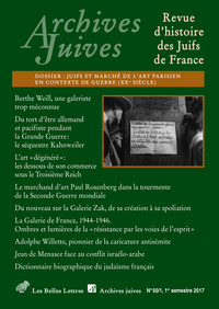 Picture of Archives Juives n°50/1