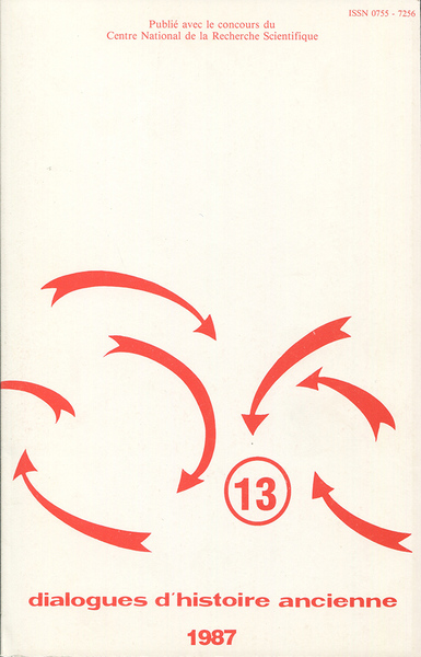 Picture of Dialogues d'histoire ancienne, n° 13/1987
