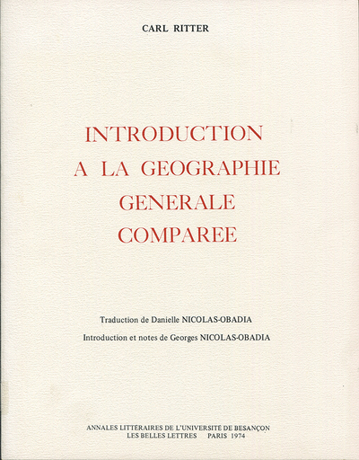 Picture of Introduction à la géographie générale comparée