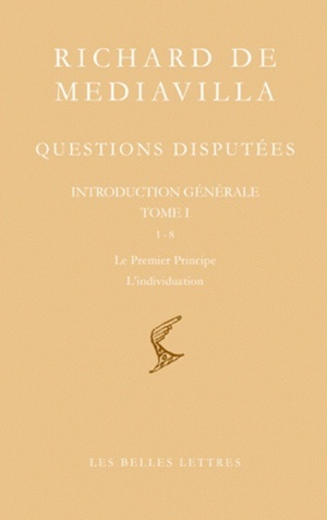 Image de Questions disputées. Introduction générale Tome I: Questions 1-8. Le Premier Principe. L'individuation