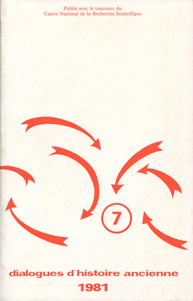 Picture of Dialogues d'histoire ancienne, n° 7/1981