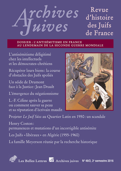 Picture of Archives Juives n° 49/2