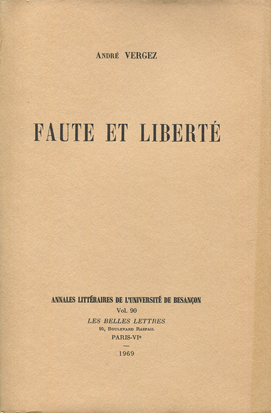 Picture of Faute et liberté