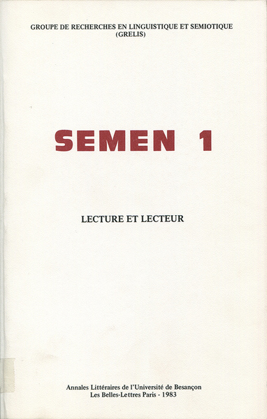 Picture of Semen, n° 1/1983