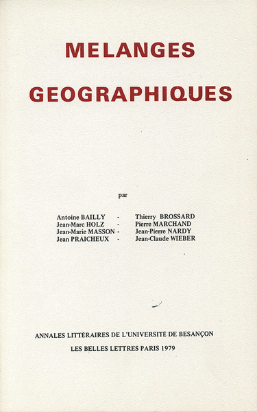 Picture of Mélanges géographiques