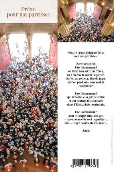 Picture of Lot de 10 - Signet Prière pour nos paroisses