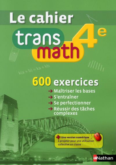 Picture of MATHEMATIQUE 4E CAHIER VERSION ELEVE 2014