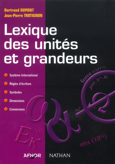 Picture of LEXIQUE DES UNITES ET GRANDEURS