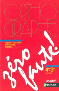 Picture of Zéro faute 4e / 3e 1992