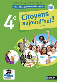 Picture of Cahier d'Enseignement Moral et Civique 4e Citoyens aujourd'hui 2018