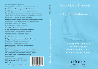 Picture of Jean-Luc Donnet  "Le don d'absence"