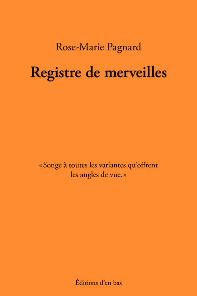 Picture of Registre de merveilles
