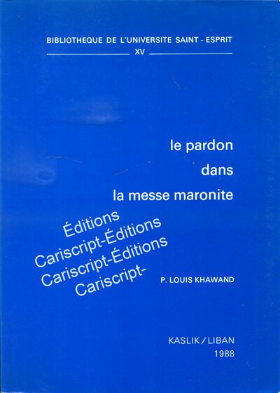 Picture of LE PARDON DANS LA MESSE MARONITE