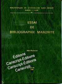 Image de Essai de bibliographie maronite
